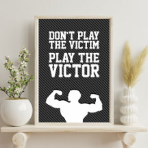 Motiverende typografie quote over winnende prestat