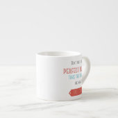 Motiverende typografische retro stijl espresso kop (Voorkant rechts)