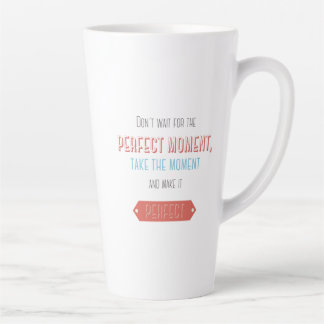 Motiverende typografische retro stijl latte mok