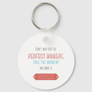 Motiverende typografische retro stijl sleutelhanger