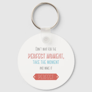 Motiverende typografische retro stijl sleutelhanger