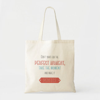 Motiverende typografische retro stijl tote bag