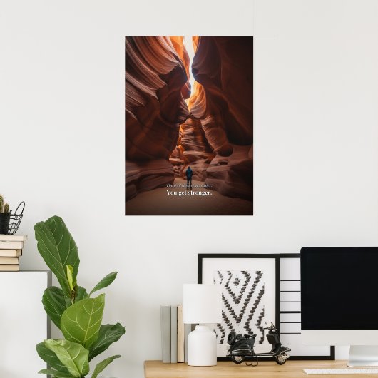 Motiverende uitspraak Slot Canyon Poster (Thuiskantoor)