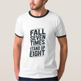 Motiverende val sta op citaat zwarte typografie t-shirt