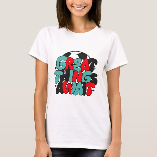 Motiverende Voetbal Fan T-shirt (Voorkant)