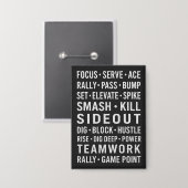 Motiverende Volleybal Button (Voorkant / Achterkant)
