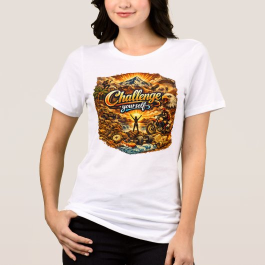 Motiverende Vrouwen Wit T-shirt (Voorkant)