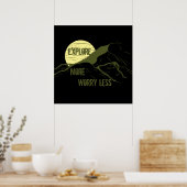 Motiverende wandelwandelaar quotes poster (Keuken)