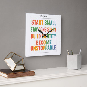 Motiverende wandklok – Word onstuitbaar