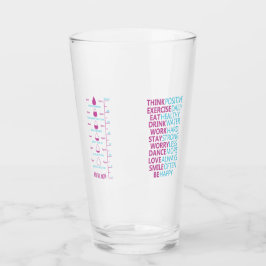 Motiverende watertracker glas