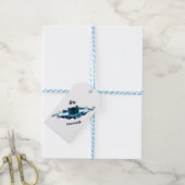 Motiverende "Wees Jezelf" Blauwe Bliksemschicht Vu Cadeaulabel (Met Touw)