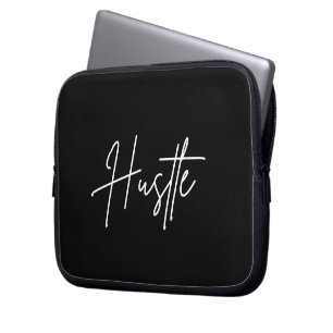 Motiverende zwart-wit laptophoes laptop sleeve