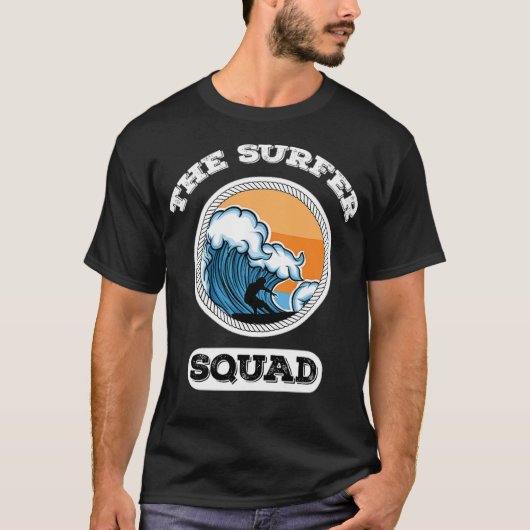 Motivering cadeauidee De beste vrienden van Surfer T-shirt (Voorkant)