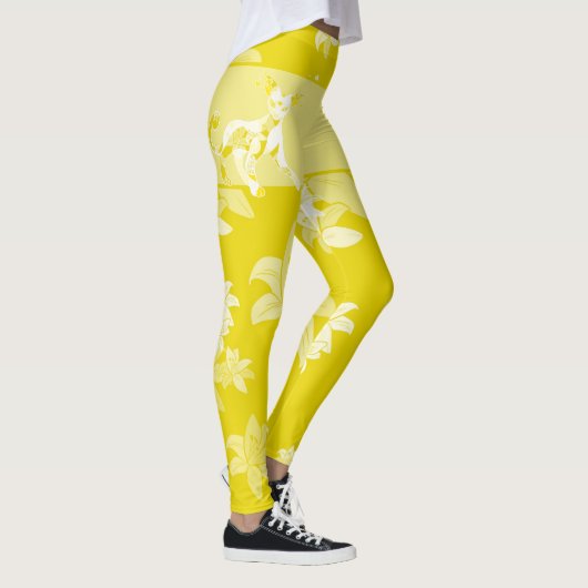 Motivering Chat Japonais & Chrysanthema Leggings (Rechts)