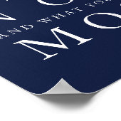 Motivering disciplinaire marine blauw wit poster (Hoek)