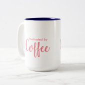 Motivering door koffie - Coffee-Mok Tweekleurige Koffiemok (Voorkant links)
