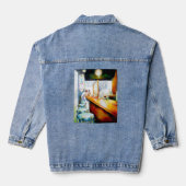 Motivering, logica om te rechtvaardigen denim jacket (Achterkant)