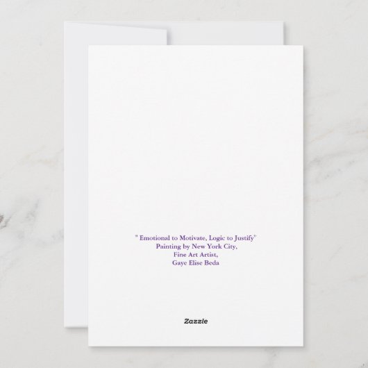 Motivering, logica om te rechtvaardigen feestdagenkaart (Achterkant)