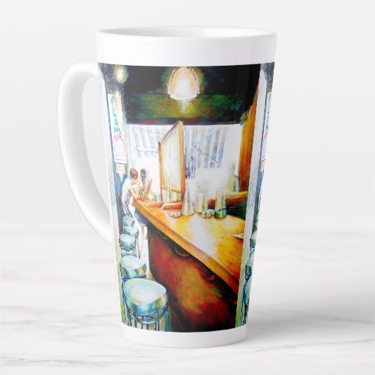 Motivering, logica om te rechtvaardigen latte mok (Linkerhoek)