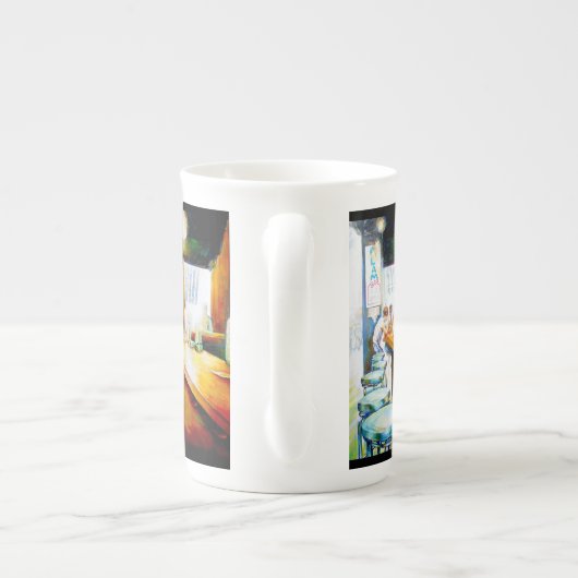 Motivering, logica om te rechtvaardigen porselein kop (Achterkant)