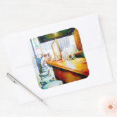 Motivering, logica om te rechtvaardigen vierkante sticker (Envelop)