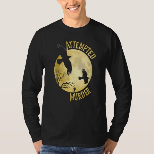Motivering moordaanslag Raven Corvid Pun T-shirt (Voorkant)