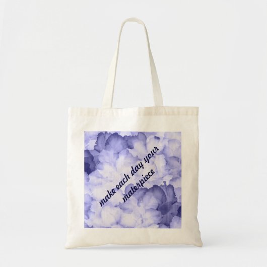 Motivering  paars handtas tas herbruikbaar (Voorkant)