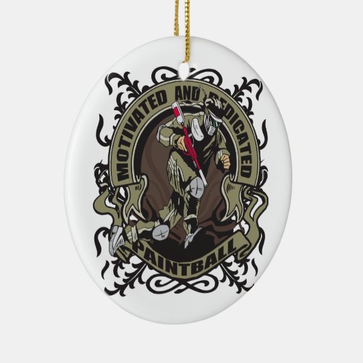 Motivering Paintball Keramisch Ornament (Rechts)