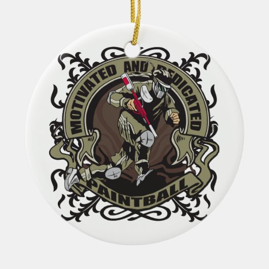 Motivering Paintball Keramisch Ornament (Voorkant)