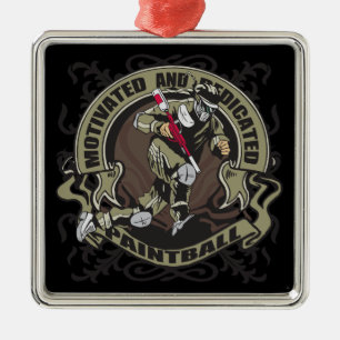 Motivering Paintball Metalen Ornament