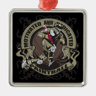 Motivering Paintball Metalen Ornament