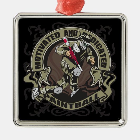 Motivering Paintball Metalen Ornament (Voorkant)