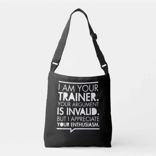 Motivering persoonlijke trainer fitness crossbody tas (Voorkant)