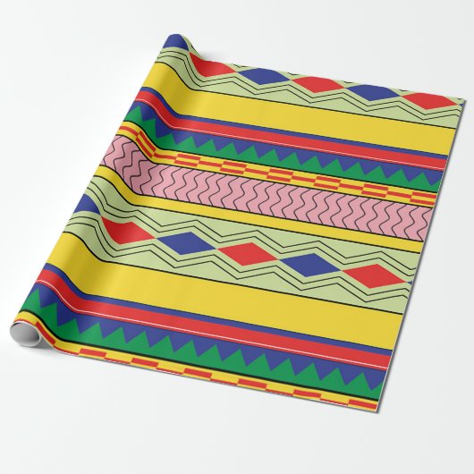 Motivering seamless pattern string cadeaupapier (Uitgerold)