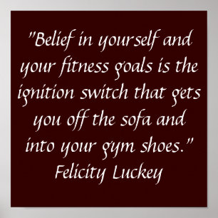 Motivering tot oefening poster