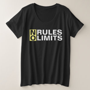 Motivering van geen regels grote maat t-shirt