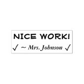 Motivering van "NICE WORK!" Educator Rubber Stamp Rubberstempel (Afrduk)