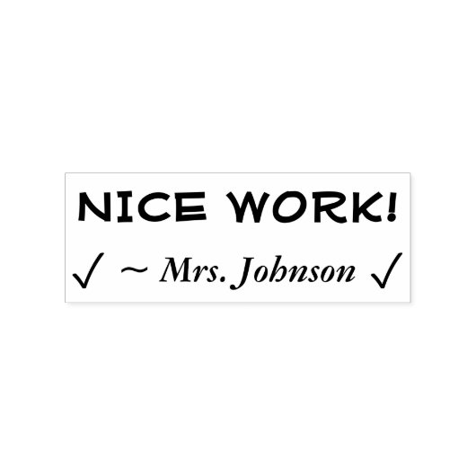 Motivering van "NICE WORK!" Educator Rubber Stamp Rubberstempel (Afrduk)