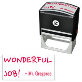 Motivering van "WONDERFUL JOB!" Educator Rubber St Zelfinktende Stempel (In situ)