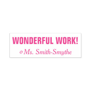 Motivering van "WONDERLIJK WERK!" Leraar Rubber St Zelfinktende Stempel