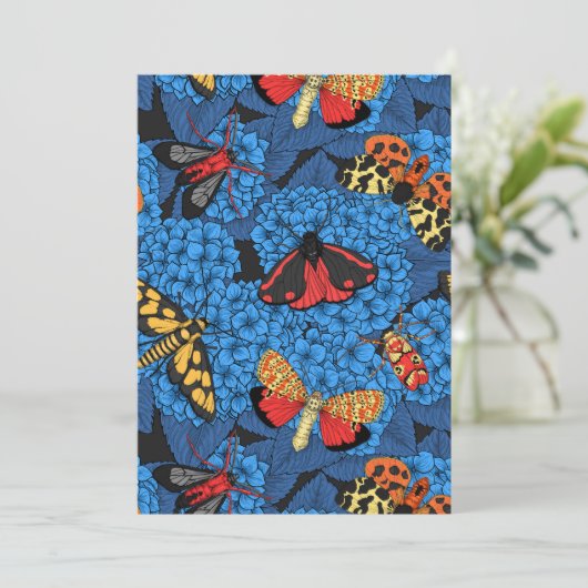 Motivering voor blauwe hydrangea (Staand voorkant)