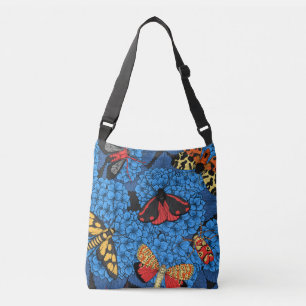 Motivering voor blauwe hydrangea crossbody tas