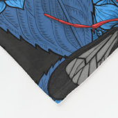 Motivering voor blauwe hydrangea fleece deken (Hoek)