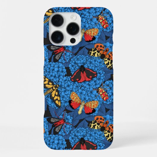 Motivering voor blauwe hydrangea iPhone hoesje (Achterkant)