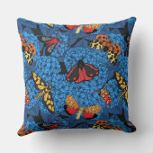 Motivering voor blauwe hydrangea kussen (Achterkant)