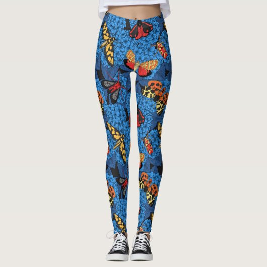 Motivering voor blauwe hydrangea leggings (Voorkant)