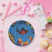 Motivering voor blauwe hydrangea papieren bordje (Feest)