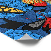 Motivering voor blauwe hydrangea poster (Hoek)