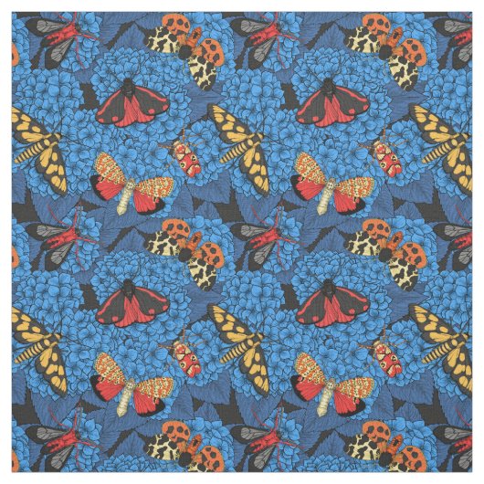 Motivering voor blauwe hydrangea stof (Swatch)