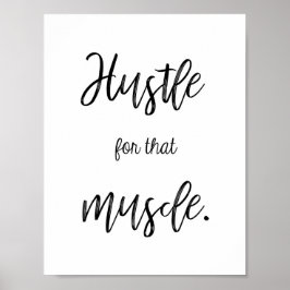 Motivering voor die spier - fitness Motivatie Deco Poster